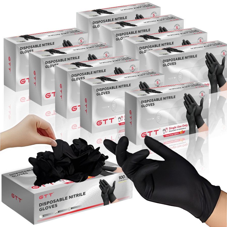 Exam Glove Nitrile - 100-1000Pcs Nitrile Exam Gloves Black Bulk,