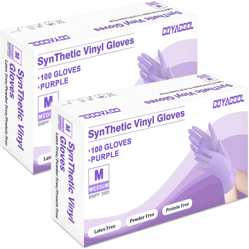 Exam Glove Nitrile - 50/100pcs Purple Nitrile Gloves Disposable Powder