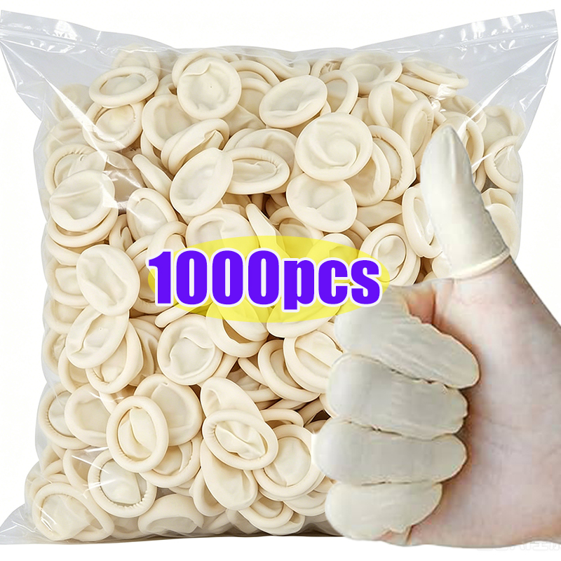 Latex Disposable Glove - 1000pcs White Disposable Finger Cots Gloves
