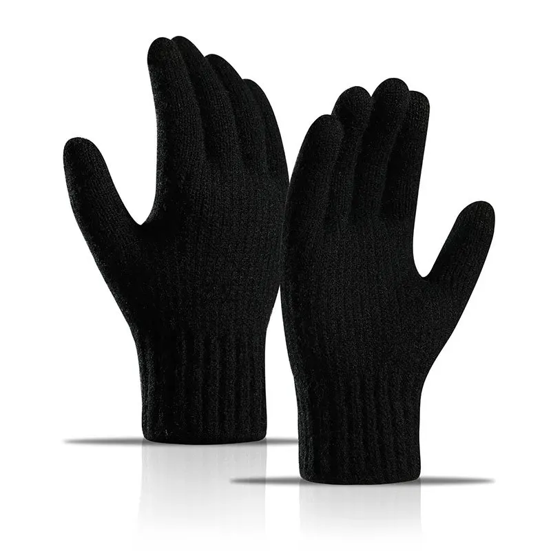 Wool Glove Lined - Men Alpaca Wool Touchscreen Gloves Fleece