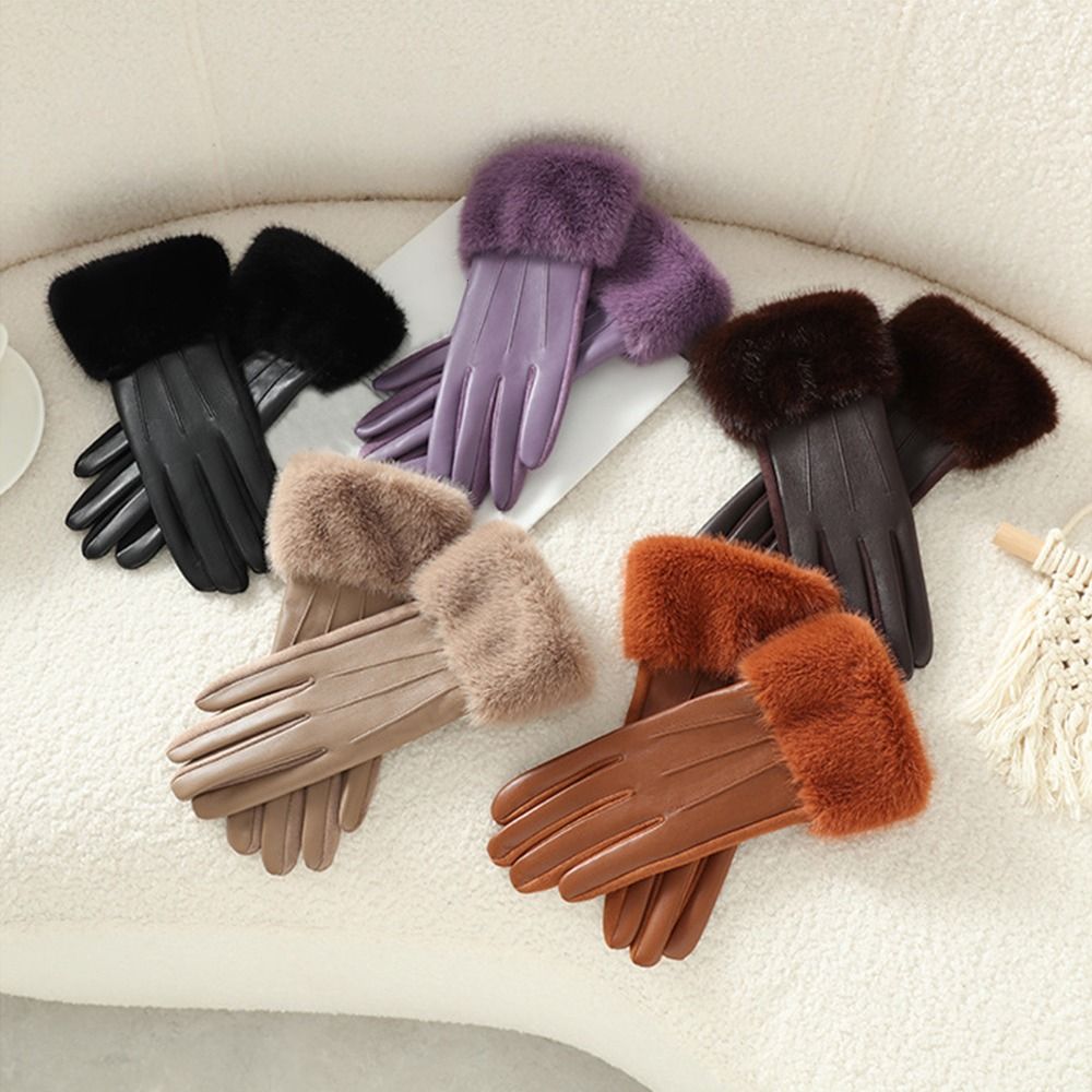Winter Glove Insulated - Thermal Lined Women's Leather Gloves Thicken