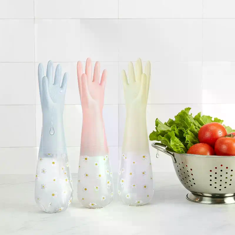 Floral Pattern Household Latex - огляд і ціна Rubber Glove Cleaning