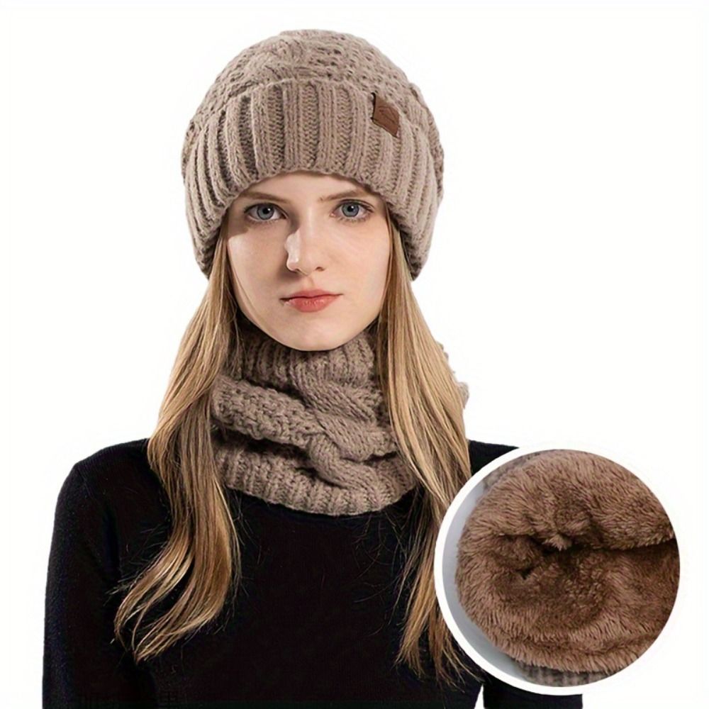 Soft Winter Beanie Hat Scarf S - огляд і ціна Wool Glove Lined
