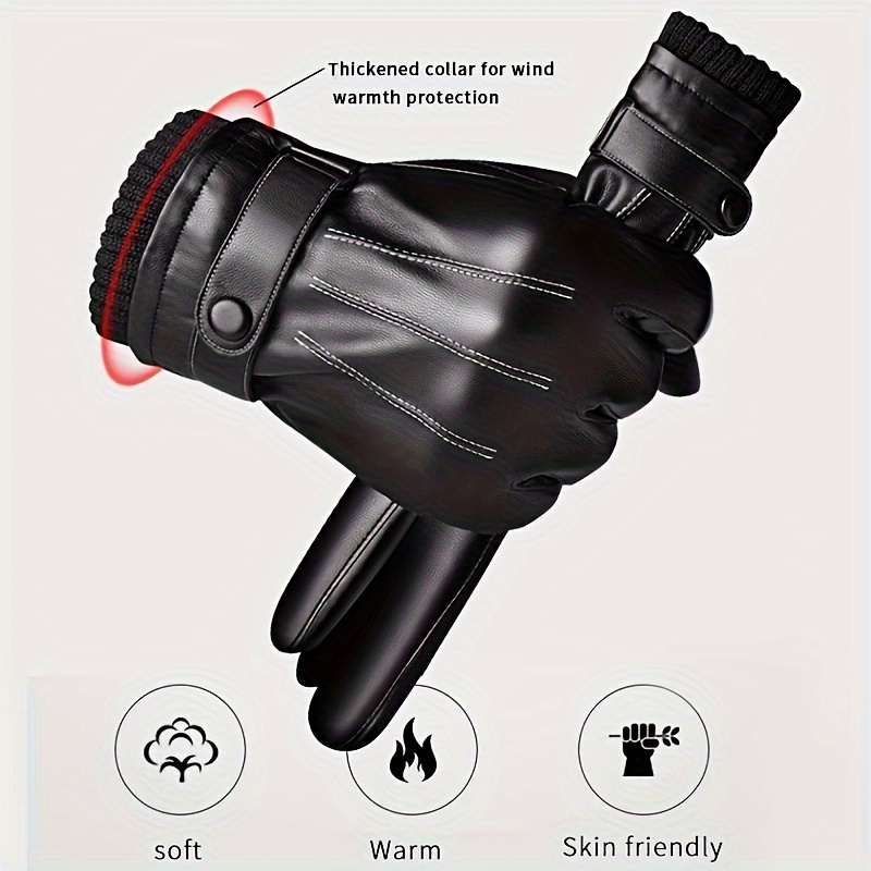 1Pair Winter Gloves Warm Drivi - огляд і ціна Leather Driving Glove