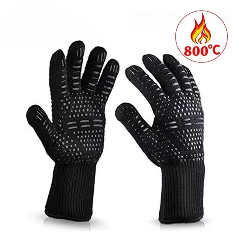 One Piece BBQ Gloves High Temp - огляд і ціна Oven Mitt Silicone