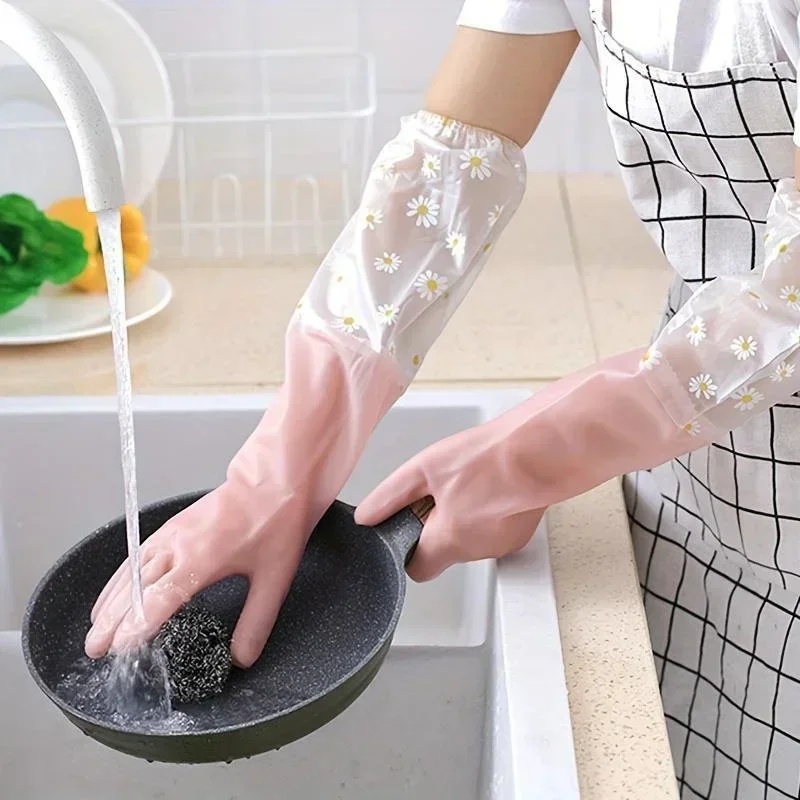 Household Long Sleeve Rubber G - огляд і ціна Rubber Glove Cleaning