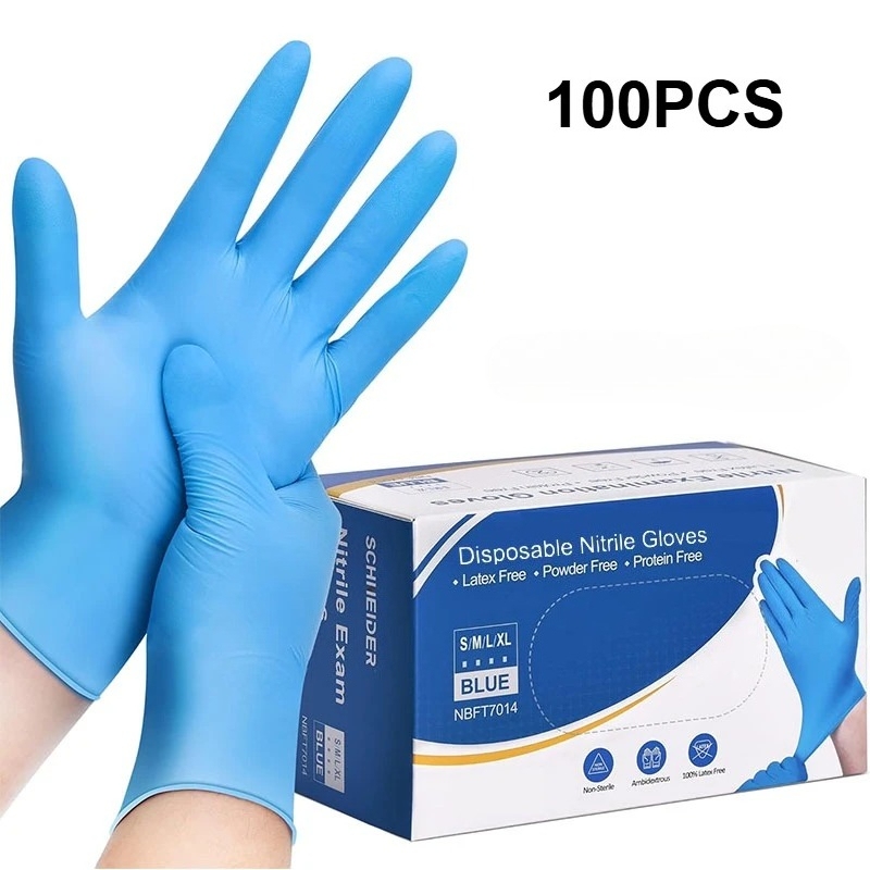 100PCS Blue Nitrile Disposable - огляд і ціна Latex Disposable Glove