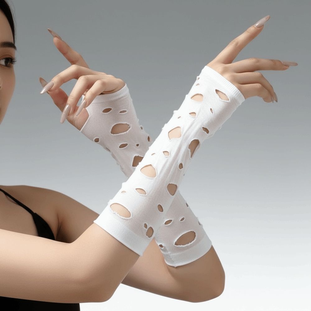 Sleeve Covers Ripped Arm Warme - огляд і ціна Fingerless Glove Knit