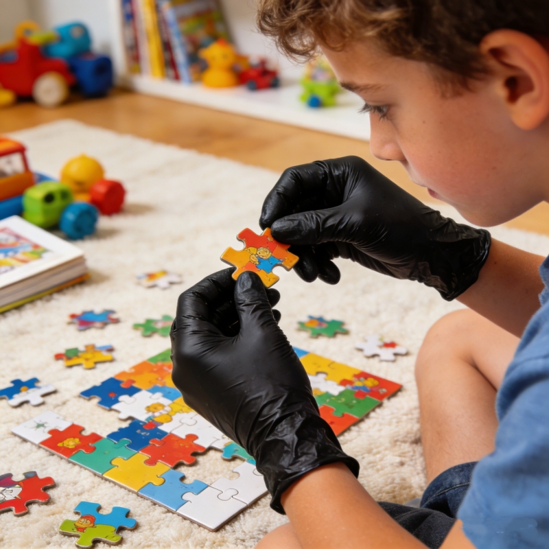 Kids Black Nitrile Disposable  - огляд і ціна Latex Disposable Glove