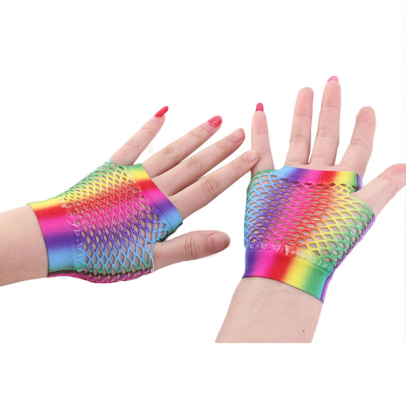Ladies Sexy Rainbow Color Shor - огляд і ціна Fingerless Glove Knit