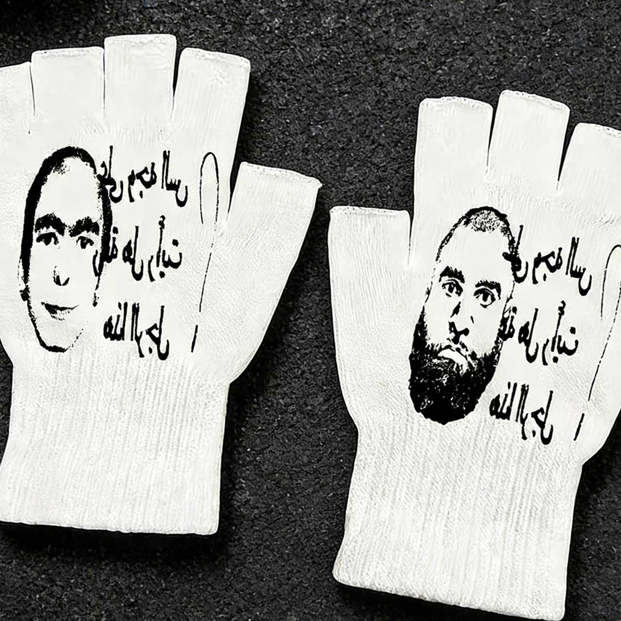 Y2K Retro Printed Fingerless G - огляд і ціна Fingerless Glove Knit