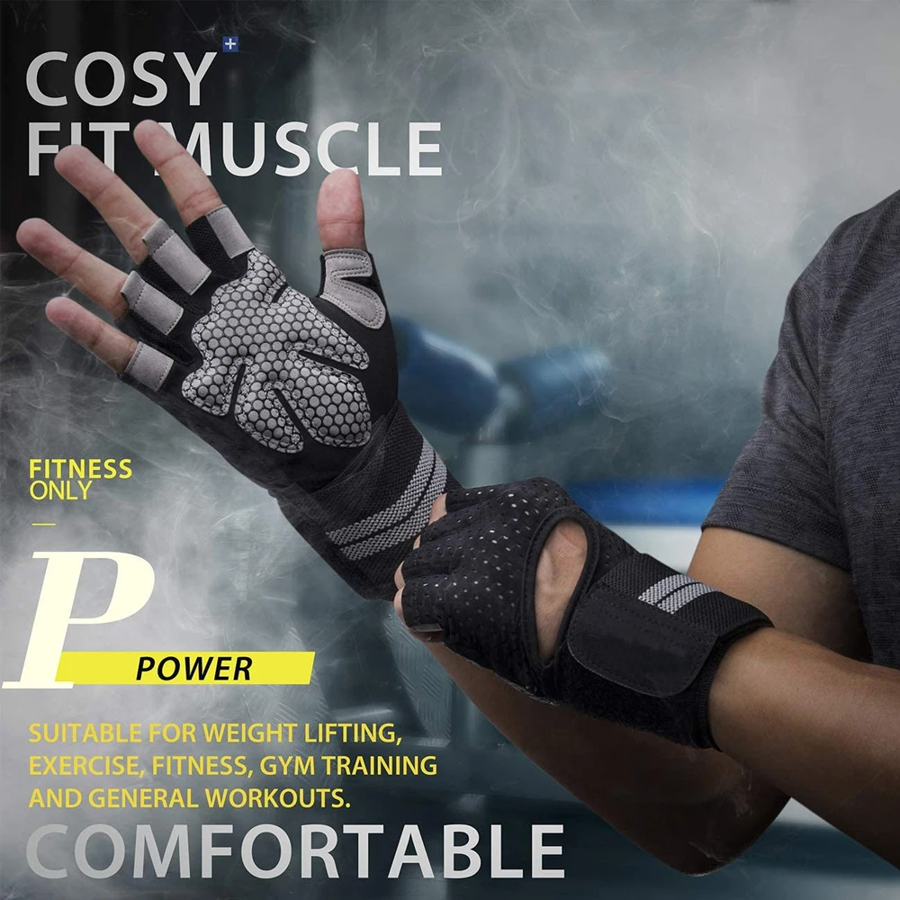 1Pair Half Finger Gym Fitness  - огляд і ціна Workout Glove Gym